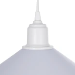 GloboStar® FERRO 203-0087 Μοντέρνο Κρεμαστό Φωτιστικό Καμπάνα Μονόφωτο 1 x E27 IP20 Λευκό Πλαστικό - Μ30 x Π30 x Υ15cm