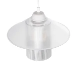 GloboStar® PROMO 203-0088 Μοντέρνο Κρεμαστό Φωτιστικό Καμπάνα Μονόφωτο 1 x E27 IP20 Λευκό Πλαστικό - Μ25.5 x Π25.5 x Υ20cm