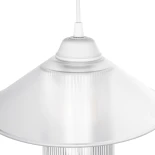 GloboStar® PROMO 203-0088 Μοντέρνο Κρεμαστό Φωτιστικό Καμπάνα Μονόφωτο 1 x E27 IP20 Λευκό Πλαστικό - Μ25.5 x Π25.5 x Υ20cm