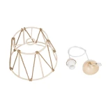 GloboStar® JUTE 203-0092 Μοντέρνο Κρεμαστό Φωτιστικό Σχοινί Μονόφωτο 1 x E27 IP20 Μπεζ Πλαστικό με Μπεζ Σχοινί - Μ30 x Π30 x Υ23cm
