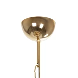 GloboStar® GLAMOROUS 203-0094 Κλασικό Κρεμαστό Φωτιστικό Κρύσταλλα Τρίφωτο 3 x E27 IP20 Χρυσό Μεταλλό με Διάφανο Κρύσταλλο - Μ28 x Π28 x Υ21.5cm