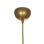 GloboStar® ZYKLUS 203-0103 Μοντέρνο Κρεμαστό Φωτιστικό Καπέλο Μονόφωτο 1 x E27 IP20 Μπεζ Ύφασμα με Καρυδί Ξύλο - Μ36 x Π36 x Υ25cm