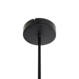 GloboStar® GLOBUS 203-0104 Μοντέρνο Φωτιστικό Οροφής Μπάλα Πολύφωτο 4 x E27 IP20 Μαύρο Μέταλλο με Λευκό Γυαλί - Μ70 x Π34 x Υ15cm