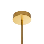 GloboStar® GLOBUS 203-0105 Μοντέρνο Φωτιστικό Οροφής Μπάλα Πολύφωτο 4 x E27 IP20 Χρυσό Μέταλλο με Λευκό Γυαλί - Μ70 x Π15 x Υ34cm