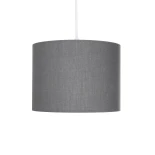 GloboStar® BLAZE 203-0108 Μοντέρνο Κρεμαστό Φωτιστικό Καπέλο Μονόφωτο 1 x E27 IP20 Γκρι Ύφασμα - Μ22 x Π22 x Υ20cm