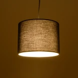 GloboStar® BLAZE 203-0109 Μοντέρνο Κρεμαστό Φωτιστικό Καπέλο Μονόφωτο 1 x E27 IP20 Μαύρο Ύφασμα - Μ22 x Π22 x Υ20cm