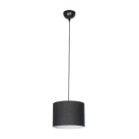GloboStar® BLAZE 203-0109 Μοντέρνο Κρεμαστό Φωτιστικό Καπέλο Μονόφωτο 1 x E27 IP20 Μαύρο Ύφασμα - Μ22 x Π22 x Υ20cm