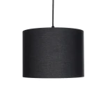 GloboStar® BLAZE 203-0109 Μοντέρνο Κρεμαστό Φωτιστικό Καπέλο Μονόφωτο 1 x E27 IP20 Μαύρο Ύφασμα - Μ22 x Π22 x Υ20cm