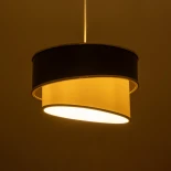 GLOBOSTAR® SONIA 203-0116 Μοντέρνο Κρεμαστό Φωτιστικό Οροφής με Ντουί 1 x E27 AC 220-240V IP20 - Γκρι & Λευκό - Μ30 x Π30 x Υ24cm
