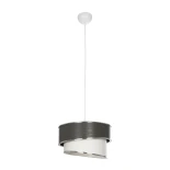 GLOBOSTAR® SONIA 203-0116 Μοντέρνο Κρεμαστό Φωτιστικό Οροφής με Ντουί 1 x E27 AC 220-240V IP20 - Γκρι & Λευκό - Μ30 x Π30 x Υ24cm
