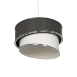 GLOBOSTAR® SONIA 203-0116 Μοντέρνο Κρεμαστό Φωτιστικό Οροφής με Ντουί 1 x E27 AC 220-240V IP20 - Γκρι & Λευκό - Μ30 x Π30 x Υ24cm