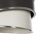 GLOBOSTAR® SONIA 203-0116 Μοντέρνο Κρεμαστό Φωτιστικό Οροφής με Ντουί 1 x E27 AC 220-240V IP20 - Γκρι & Λευκό - Μ30 x Π30 x Υ24cm