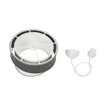 GLOBOSTAR® SONIA 203-0116 Μοντέρνο Κρεμαστό Φωτιστικό Οροφής με Ντουί 1 x E27 AC 220-240V IP20 - Γκρι & Λευκό - Μ30 x Π30 x Υ24cm