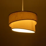 GLOBOSTAR® SONIA 203-0117 Μοντέρνο Κρεμαστό Φωτιστικό Οροφής με Ντουί 1 x E27 AC 220-240V IP20 - Λευκό & Χρυσό - Μ30 x Π30 x Υ24cm
