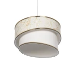 GLOBOSTAR® SONIA 203-0117 Μοντέρνο Κρεμαστό Φωτιστικό Οροφής με Ντουί 1 x E27 AC 220-240V IP20 - Λευκό & Χρυσό - Μ30 x Π30 x Υ24cm