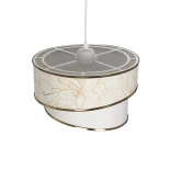 GLOBOSTAR® SONIA 203-0117 Μοντέρνο Κρεμαστό Φωτιστικό Οροφής με Ντουί 1 x E27 AC 220-240V IP20 - Λευκό & Χρυσό - Μ30 x Π30 x Υ24cm