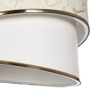 GLOBOSTAR® SONIA 203-0117 Μοντέρνο Κρεμαστό Φωτιστικό Οροφής με Ντουί 1 x E27 AC 220-240V IP20 - Λευκό & Χρυσό - Μ30 x Π30 x Υ24cm