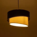GLOBOSTAR® SONIA 203-0118 Μοντέρνο Κρεμαστό Φωτιστικό Οροφής με Ντουί 1 x E27 AC 220-240V IP20 - Λευκό & Μαύρο - Μ30 x Π30 x Υ24cm