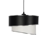 GLOBOSTAR® SONIA 203-0118 Μοντέρνο Κρεμαστό Φωτιστικό Οροφής με Ντουί 1 x E27 AC 220-240V IP20 - Λευκό & Μαύρο - Μ30 x Π30 x Υ24cm