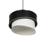 GLOBOSTAR® SONIA 203-0118 Μοντέρνο Κρεμαστό Φωτιστικό Οροφής με Ντουί 1 x E27 AC 220-240V IP20 - Λευκό & Μαύρο - Μ30 x Π30 x Υ24cm