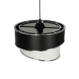GLOBOSTAR® SONIA 203-0118 Μοντέρνο Κρεμαστό Φωτιστικό Οροφής με Ντουί 1 x E27 AC 220-240V IP20 - Λευκό & Μαύρο - Μ30 x Π30 x Υ24cm