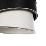 GLOBOSTAR® SONIA 203-0118 Μοντέρνο Κρεμαστό Φωτιστικό Οροφής με Ντουί 1 x E27 AC 220-240V IP20 - Λευκό & Μαύρο - Μ30 x Π30 x Υ24cm