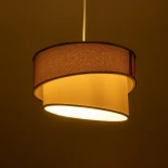 GLOBOSTAR® SONIA 203-0122 Μοντέρνο Κρεμαστό Φωτιστικό Οροφής με Ντουί 1 x E27 AC 220-240V IP20 - Ροζ & Λευκό - Μ30 x Π30 x Υ24cm