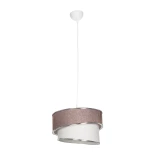 GLOBOSTAR® SONIA 203-0122 Μοντέρνο Κρεμαστό Φωτιστικό Οροφής με Ντουί 1 x E27 AC 220-240V IP20 - Ροζ & Λευκό - Μ30 x Π30 x Υ24cm
