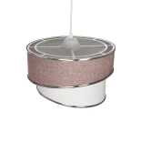 GLOBOSTAR® SONIA 203-0122 Μοντέρνο Κρεμαστό Φωτιστικό Οροφής με Ντουί 1 x E27 AC 220-240V IP20 - Ροζ & Λευκό - Μ30 x Π30 x Υ24cm