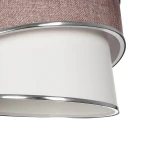 GLOBOSTAR® SONIA 203-0122 Μοντέρνο Κρεμαστό Φωτιστικό Οροφής με Ντουί 1 x E27 AC 220-240V IP20 - Ροζ & Λευκό - Μ30 x Π30 x Υ24cm