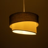 GLOBOSTAR® SONIA 203-0123 Μοντέρνο Κρεμαστό Φωτιστικό Οροφής με Ντουί 1 x E27 AC 220-240V IP20 - Γκρι & Λευκό - Μ30 x Π30 x Υ24cm