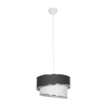 GLOBOSTAR® SONIA 203-0123 Μοντέρνο Κρεμαστό Φωτιστικό Οροφής με Ντουί 1 x E27 AC 220-240V IP20 - Γκρι & Λευκό - Μ30 x Π30 x Υ24cm