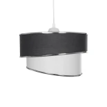 GLOBOSTAR® SONIA 203-0123 Μοντέρνο Κρεμαστό Φωτιστικό Οροφής με Ντουί 1 x E27 AC 220-240V IP20 - Γκρι & Λευκό - Μ30 x Π30 x Υ24cm