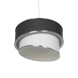 GLOBOSTAR® SONIA 203-0123 Μοντέρνο Κρεμαστό Φωτιστικό Οροφής με Ντουί 1 x E27 AC 220-240V IP20 - Γκρι & Λευκό - Μ30 x Π30 x Υ24cm