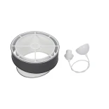 GLOBOSTAR® SONIA 203-0123 Μοντέρνο Κρεμαστό Φωτιστικό Οροφής με Ντουί 1 x E27 AC 220-240V IP20 - Γκρι & Λευκό - Μ30 x Π30 x Υ24cm