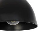 GloboStar® RADE 203-0124 Μοντέρνο Κρεμαστό Φωτιστικό Καμπάνα Μονόφωτο 1 x E27 IP20 Μαύρο με Χρυσό Πλαστικό - Μ18.5 x Π18.5 x Υ23cm