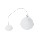 GloboStar® RADE 203-0126 Μοντέρνο Κρεμαστό Φωτιστικό Καμπάνα Μονόφωτο 1 x E27 IP20 Λευκό με Ασημί Πλαστικό - Μ18.5 x Π18.5 x Υ23cm