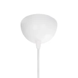 GloboStar® ALINA 203-0131 Μοντέρνο Κρεμαστό Φωτιστικό Καπέλο Μονόφωτο 1 x E27 IP20 Μαύρο & Λευκό Ύφασμα - Μ30 x Π30 x Υ20cm