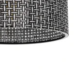 GloboStar® CLAIRIE 203-0133 Μοντέρνο Κρεμαστό Φωτιστικό Καπέλο Μονόφωτο 1 x E27 IP20 Γκρι Ύφασμα - Μ22 x Π22 x Υ18cm