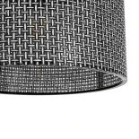 GloboStar® CLAIRIE 203-0136 Μοντέρνο Κρεμαστό Φωτιστικό Καπέλο Μονόφωτο 1 x E27 IP20 Μαύρο Ύφασμα - Μ30 x Π30 x Υ22cm