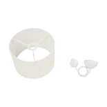 GloboStar® CLAIRIE 203-0137 Μοντέρνο Κρεμαστό Φωτιστικό Καπέλο Μονόφωτο 1 x E27 IP20 Λευκό Ύφασμα - Μ30 x Π30 x Υ22cm