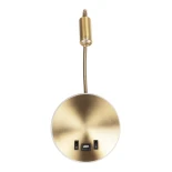 GloboStar® GOOSE 61697 Φωτιστικό Τοίχου - Απλίκα LED 6W 600lm 36° AC 220-240V IP20 - Reading Light & 360° Κρυφός Φωτισμός - Φορτιστής USB 3A - Θερμό Λευκό 2700K Χρυσό Βούρτσας - Μ15.5 x Π22.5 x Υ30cm - 5 Xρόνια Εγγύηση