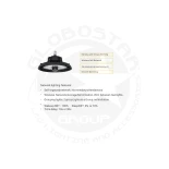 GLOBOSTAR® INDUSTRY 61705 Βιομηχανικό Φωτιστικό Καμπάνα High Bay UFO Τεχνολογίας Smart Group Linkable Control System 2.4Ghz με Αισθητήρα Κίνησης Microwave LED 150W 22500lm SDCM<5 90° AC 85-265V Αδιάβροχο IP65 IK08 Μαύρο Χυτό Αλουμίνιο - Φυσικό Λευκό 5000K