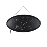 GloboStar® 75685 Φωτιστικό Ταμπέλα LED Οβάλ Σήμανσης PIZZA 3W με Πρίζα AC 230V - Μ48 x Π1.8 x Υ24.5cm