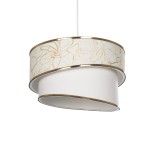 GLOBOSTAR® SONIA 203-0117 Μοντέρνο Κρεμαστό Φωτιστικό Οροφής με Ντουί 1 x E27 AC 220-240V IP20 - Λευκό & Χρυσό - Μ30 x Π30 x Υ24cm