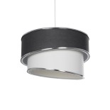 GLOBOSTAR® SONIA 203-0123 Μοντέρνο Κρεμαστό Φωτιστικό Οροφής με Ντουί 1 x E27 AC 220-240V IP20 - Γκρι & Λευκό - Μ30 x Π30 x Υ24cm