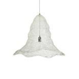 GLOBOSTAR® KENTUCKY 01892 Vintage Κρεμαστό Φωτιστικό Οροφής με Ντουί 1 x E27 AC 220-240V IP20 - Λευκό - Μ60 x Π60 x Υ52cm