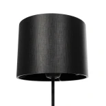 GloboStar® WIZ 203-0178 Μοντέρνο Επιτραπέζιο Φωτιστικό Μονόφωτο 1 x E27 IP20 Μαύρο Μέταλλο Με Μαύρο Καπέλο- Μ22 x Π22 x Υ36.5cm