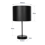 GloboStar® WIZ 203-0179 Μοντέρνο Επιτραπέζιο Φωτιστικό Μονόφωτο 1 x E27 IP20 Ασημί Μέταλλο Με Γκρι Καπέλο- Μ22 x Π22 x Υ36.5cm