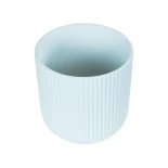 GloboStar® Artificial Garden SEMINYAK 20519 Διακοσμητική Κεραμική Γλάστρα Λευκή Π17 x M17 x Υ17